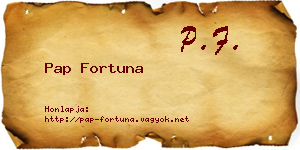 Pap Fortuna névjegykártya