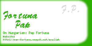 fortuna pap business card